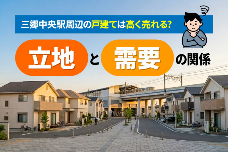 三郷中央駅周辺の戸建ては高く売れる？立地と需要の関係