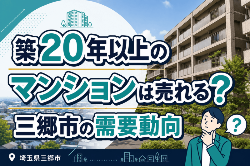 築20年以上のマンションは売れる？三郷市の需要動向