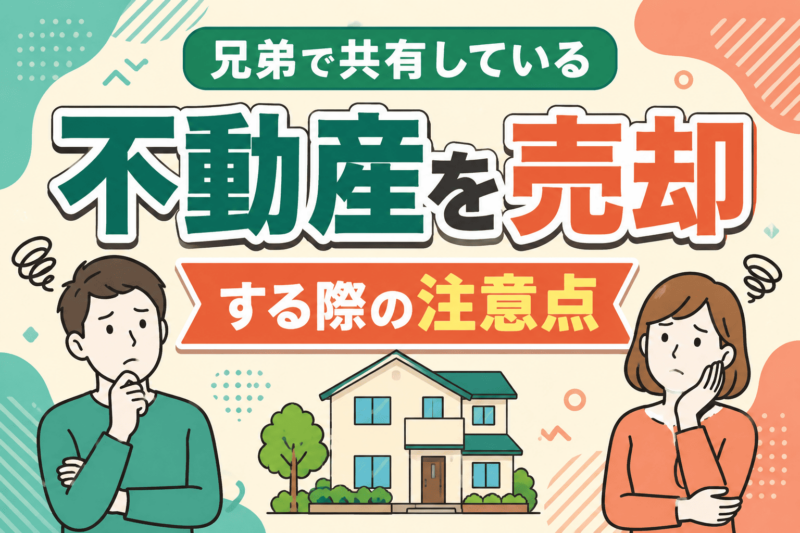 兄弟で共有している不動産を売却する際の注意点