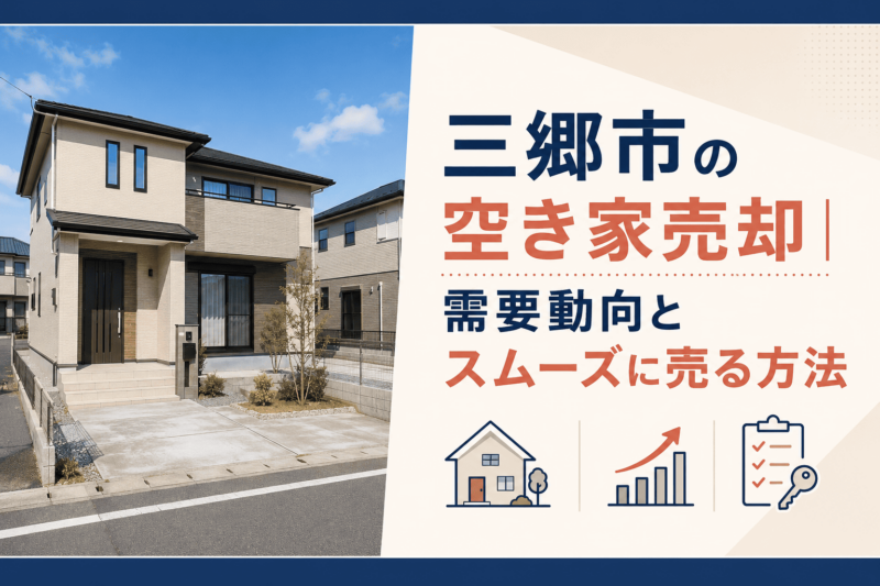三郷市の空き家売却｜需要動向とスムーズに売る方法