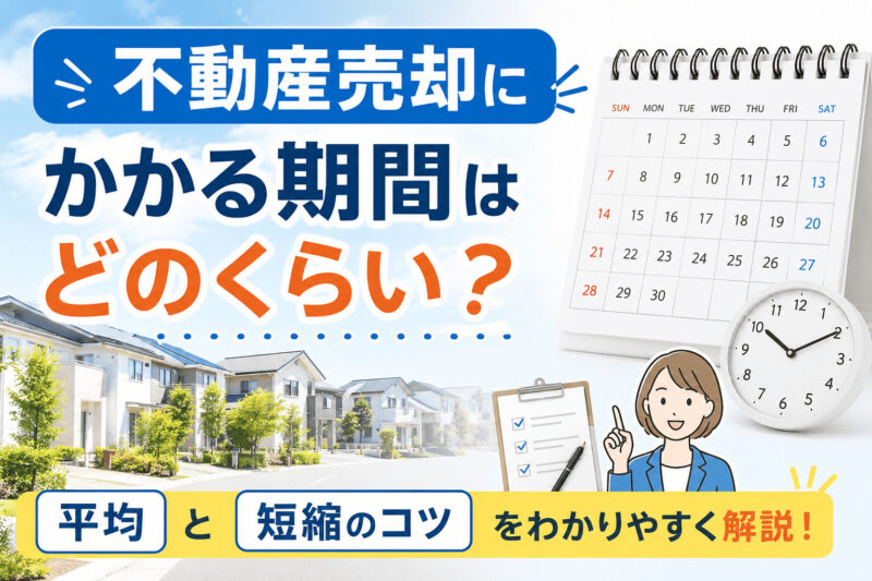 不動産売却にかかる期間はどのくらい？平均と短縮のコツ