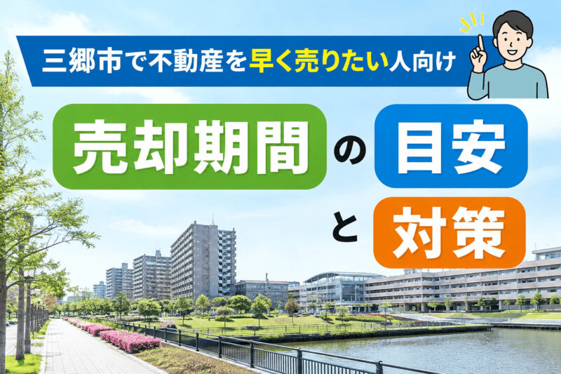 三郷市で不動産を早く売りたい人向け｜売却期間の目安と対策